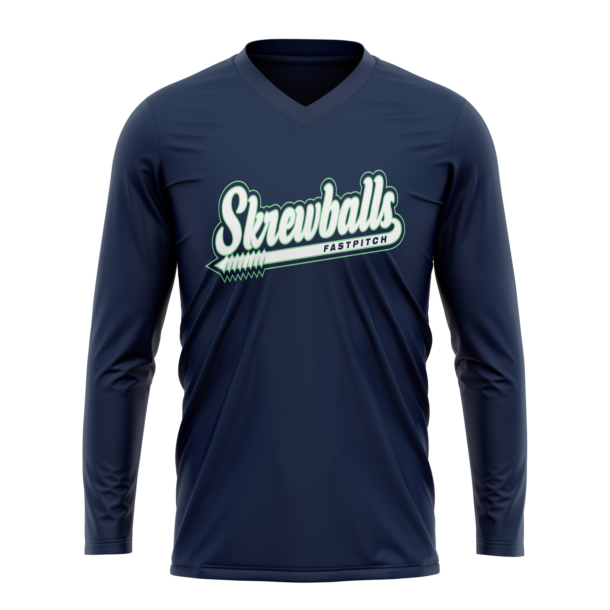 SKREWBALLS FASTPITCH WOMENS V-NECK FULL SUB LONG SLEEVE