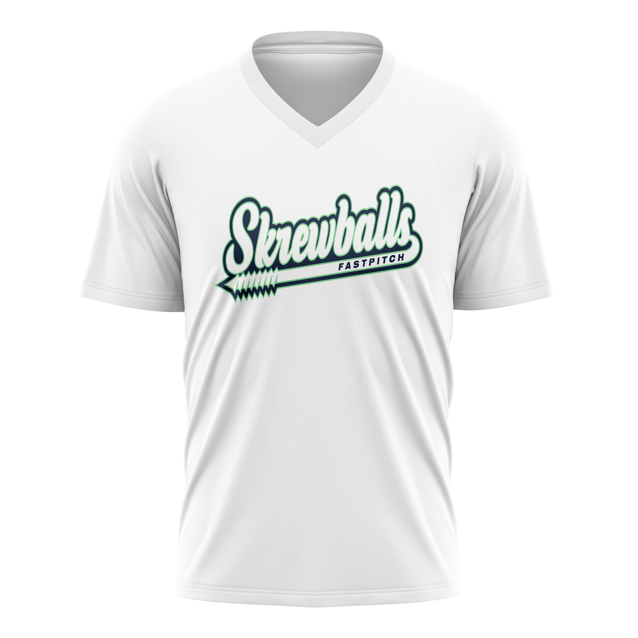 SKREWBALLS FASTPITCH WOMENS V-NECK FULL SUB SHORT SLEEVE