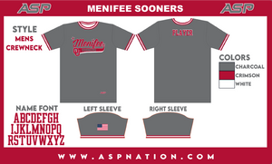 Menifee Sooners Fastpitch Mens/Boys Full Sublimation Uniform Short Sleeve