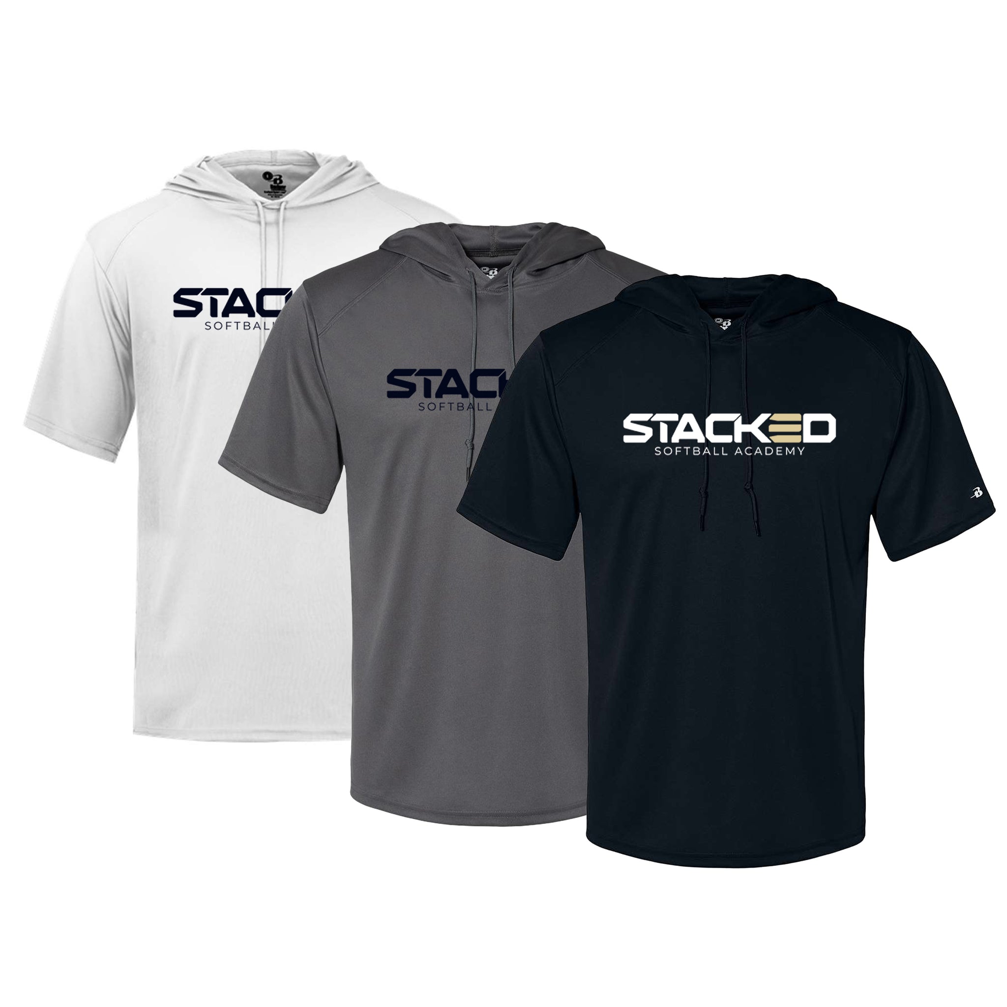 Stacked Softball Academy Badger B-Core Hooded T-Shirt