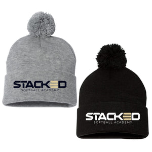 Stacked Softball Academy Sportsman 12" Pom-Pom Cuffed Beanie