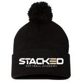 Stacked Softball Academy Sportsman 12" Pom-Pom Cuffed Beanie