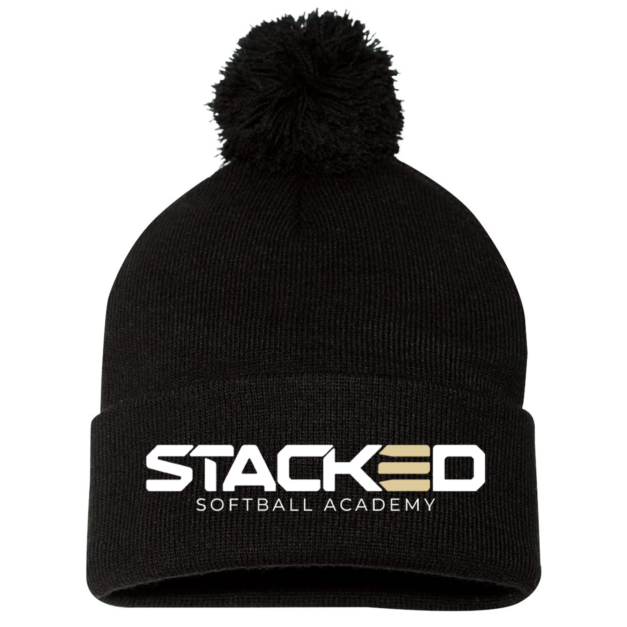 Stacked Softball Academy Sportsman 12" Pom-Pom Cuffed Beanie