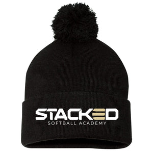 Stacked Softball Academy Sportsman 12" Pom-Pom Cuffed Beanie