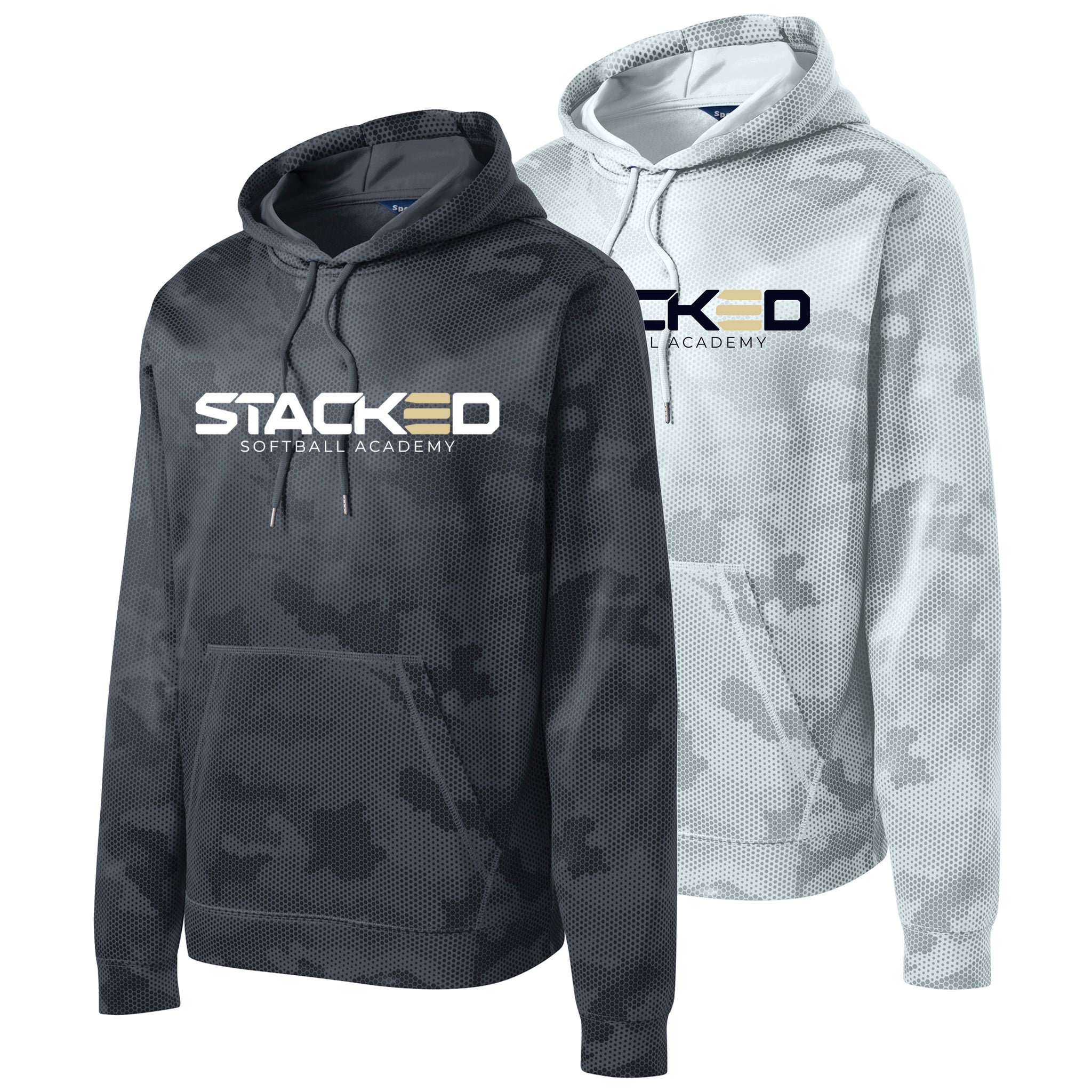 Stacked Softball Academy Sport-Tek® Sport-Wick® CamoHex Fleece Hooded Pullover