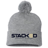 Stacked Softball Academy Sportsman 12" Pom-Pom Cuffed Beanie