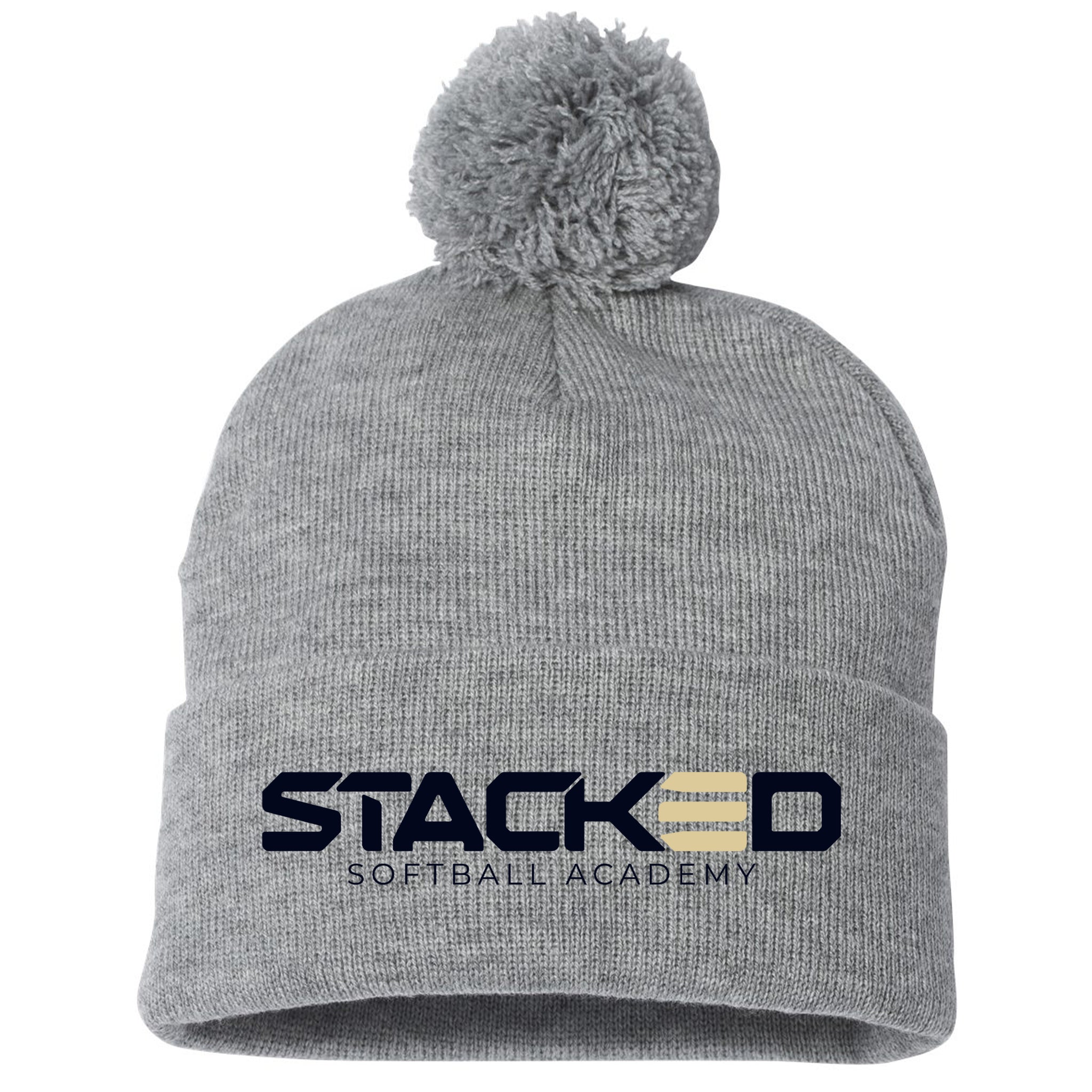 Stacked Softball Academy Sportsman 12" Pom-Pom Cuffed Beanie