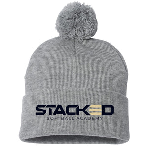 Stacked Softball Academy Sportsman 12" Pom-Pom Cuffed Beanie