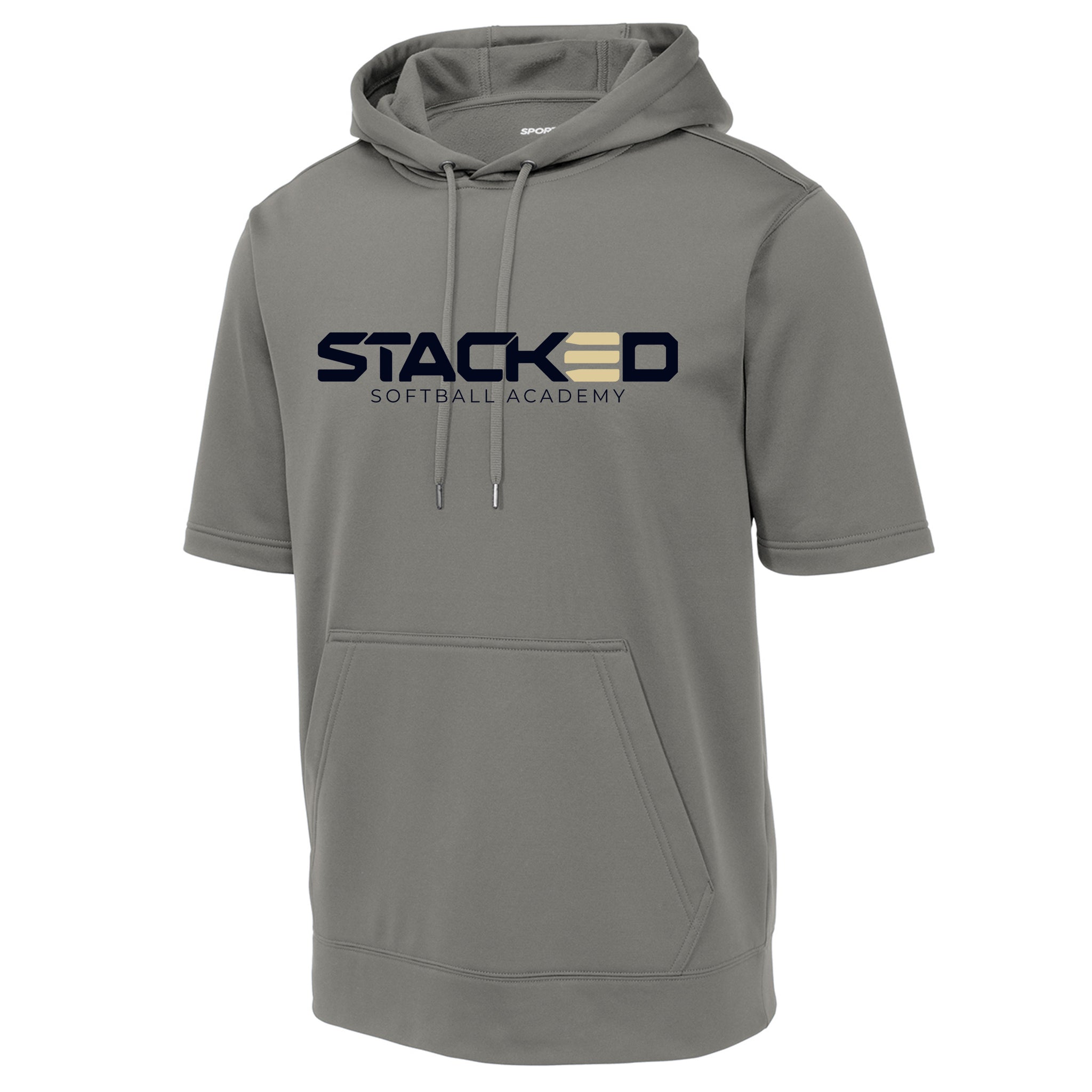 Stacked Softball Academy Sport-Tek ® Sport-Wick ® Fleece Short Sleeve Hooded Pullover