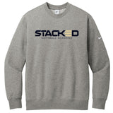 Stacked Softball Academy Nike Club Fleece Sleeve Swoosh Crew