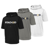 Stacked Softball Academy Sport-Tek ® Sport-Wick ® Fleece Short Sleeve Hooded Pullover