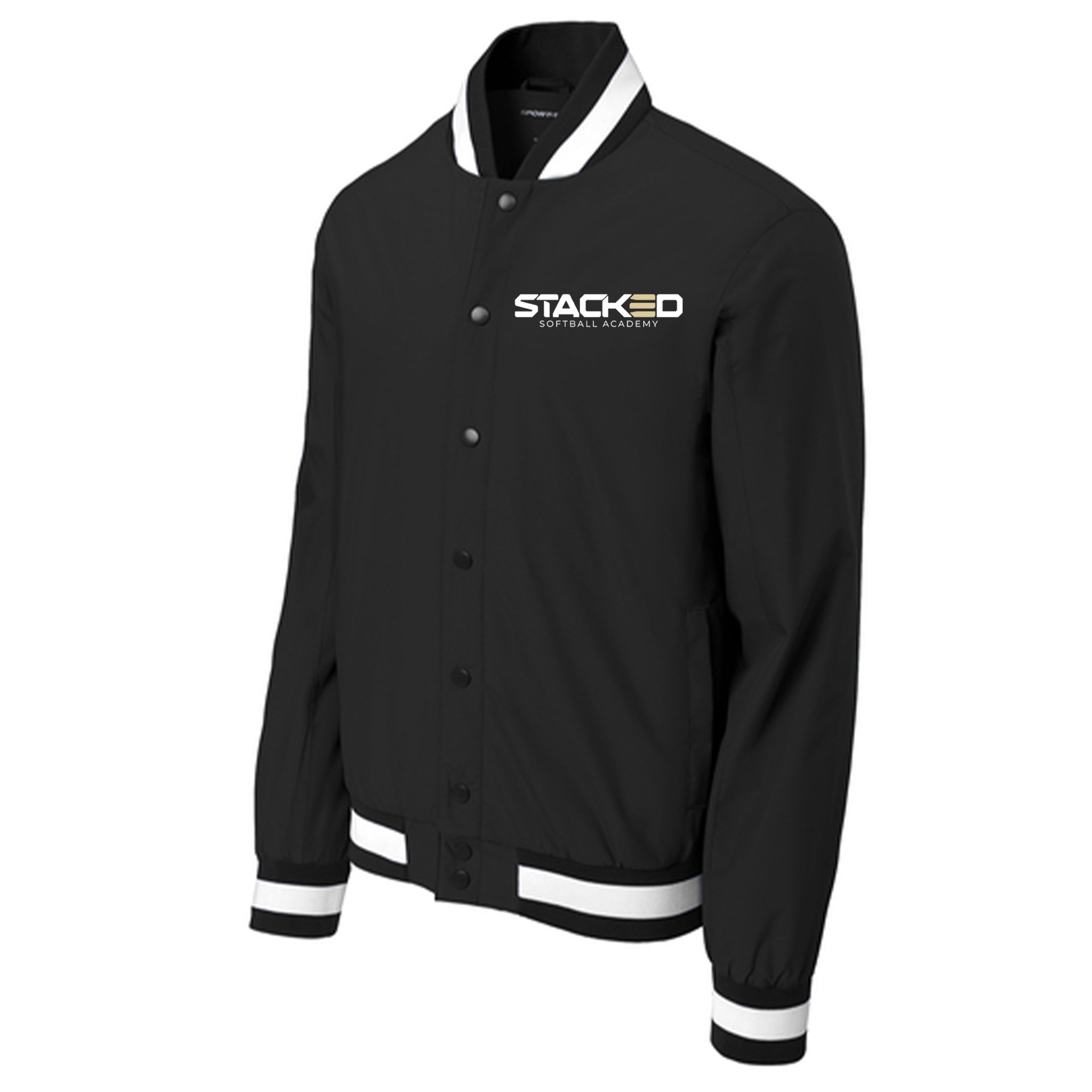 Stacked Softball Academy Sport-Tek® Insulated Varsity Jacket