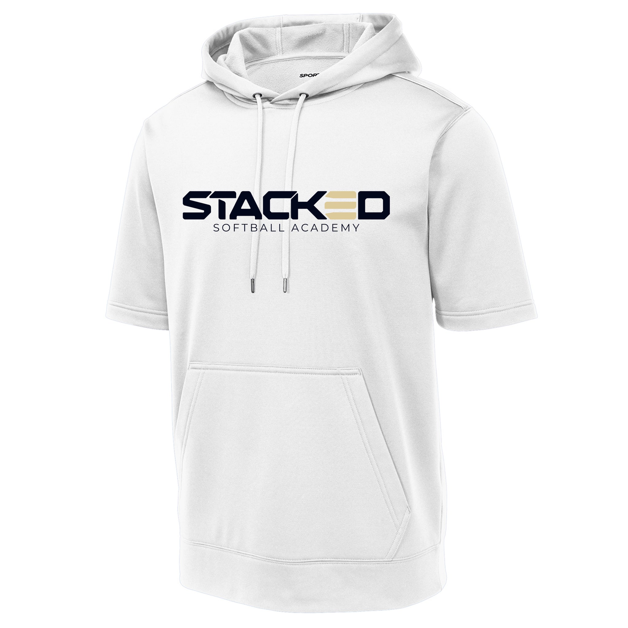 Stacked Softball Academy Sport-Tek ® Sport-Wick ® Fleece Short Sleeve Hooded Pullover