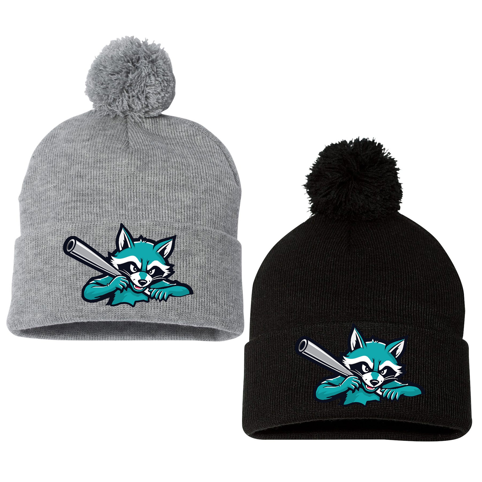 Trash Pandas Baseball Sportsman 12" Pom-Pom Cuffed Beanie