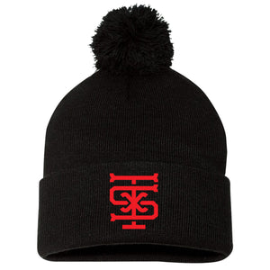 Texas Sandlot Baseball Sportsman 12" Pom-Pom Cuffed Beanie