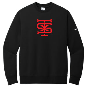 Texas Sandlot Baseball Nike Club Fleece Sleeve Swoosh Crew