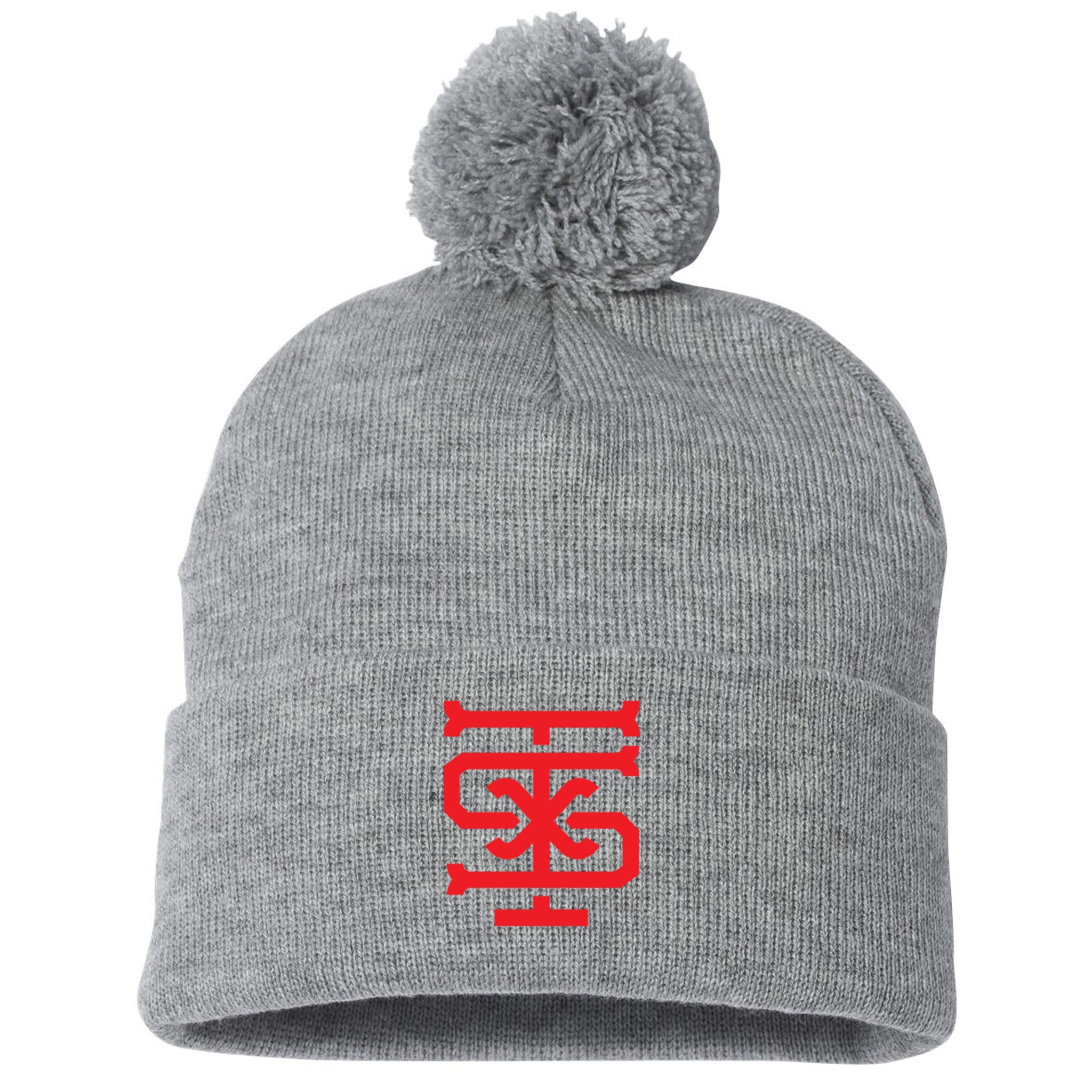 Texas Sandlot Baseball Sportsman 12" Pom-Pom Cuffed Beanie
