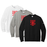 Texas Sandlot Baseball Nike Club Fleece Sleeve Swoosh Crew