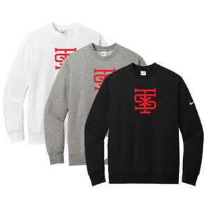 Texas Sandlot Baseball Nike Club Fleece Sleeve Swoosh Crew