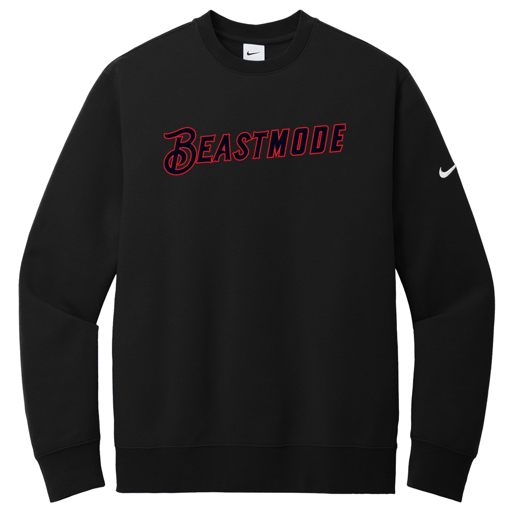 Texas Sandlot Baseball Nike Club Fleece Sleeve Swoosh Crew