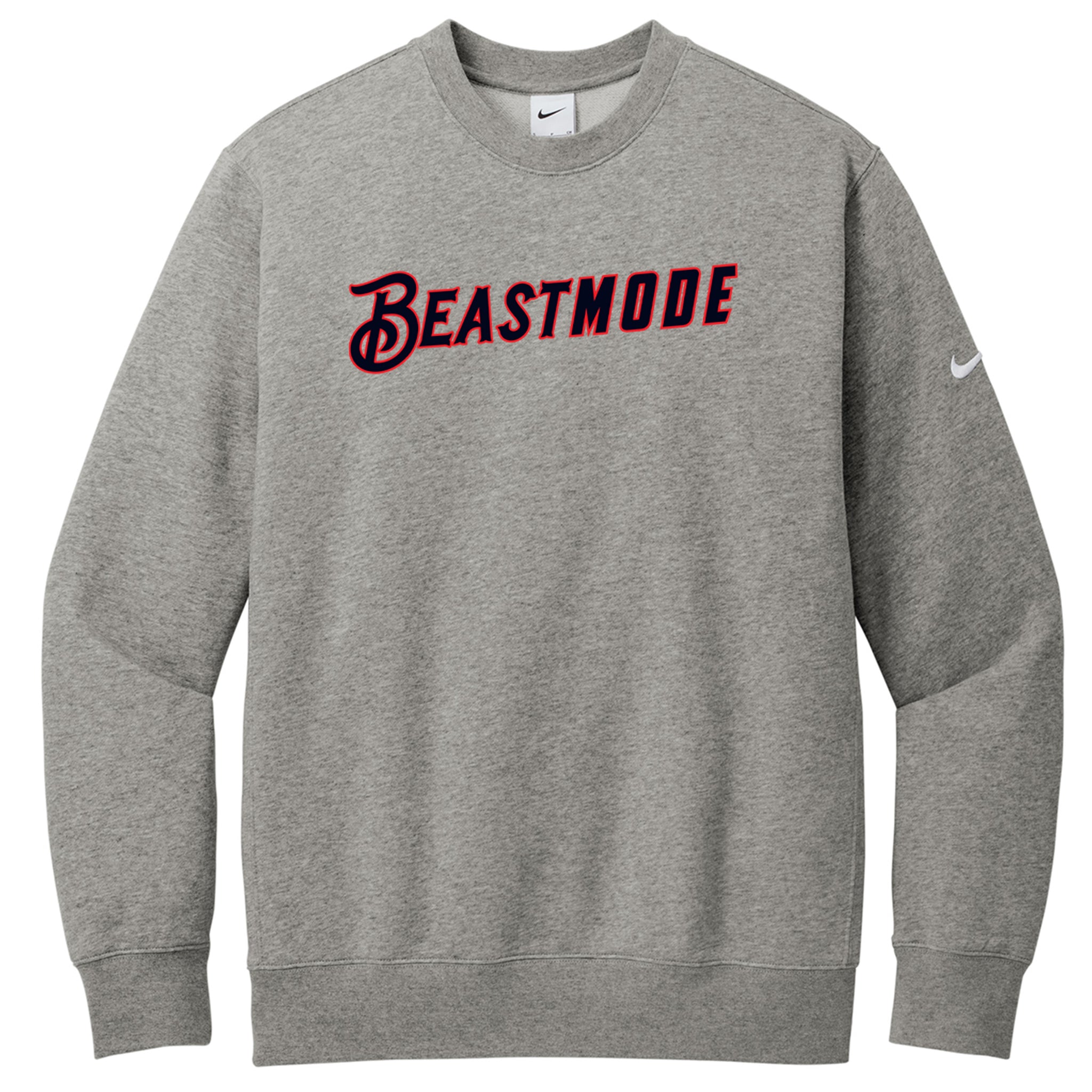 Texas Sandlot Baseball Nike Club Fleece Sleeve Swoosh Crew