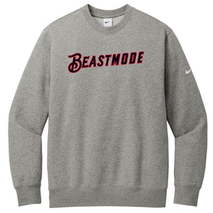 Texas Sandlot Baseball Nike Club Fleece Sleeve Swoosh Crew