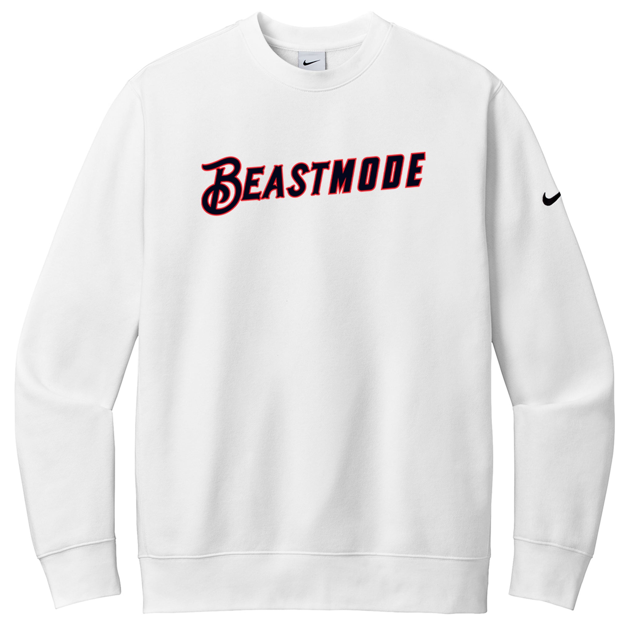 Texas Sandlot Baseball Nike Club Fleece Sleeve Swoosh Crew