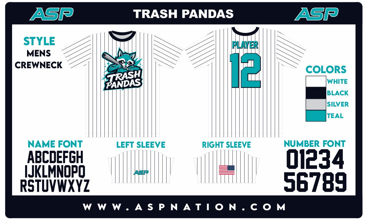 Trash Pandas Mens/Boys Full Sublimation Uniform Short Sleeve