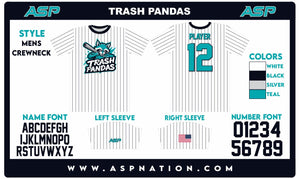 Trash Pandas Mens/Boys Full Sublimation Uniform Short Sleeve