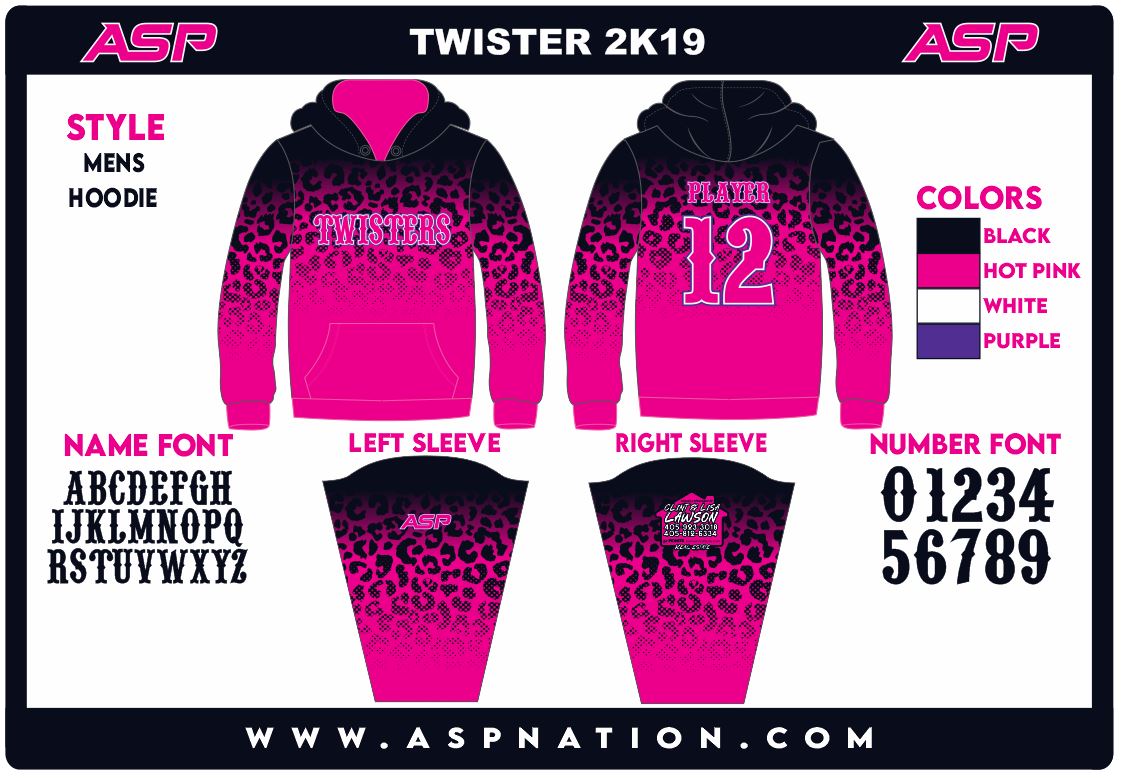 Twisters Fastpitch Mens/Boys Full Sublimation Hoodie