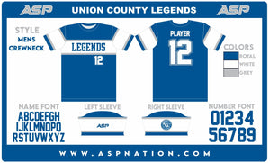 Union County Legends Baseball Uniform