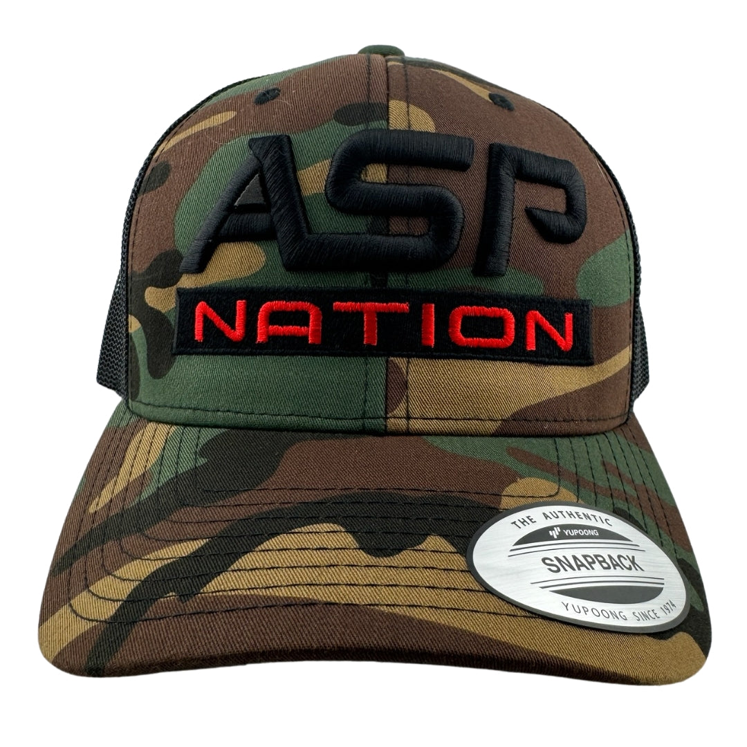 ASP Nation Camo Series YP Classics Retro Trucker Snapback Hat