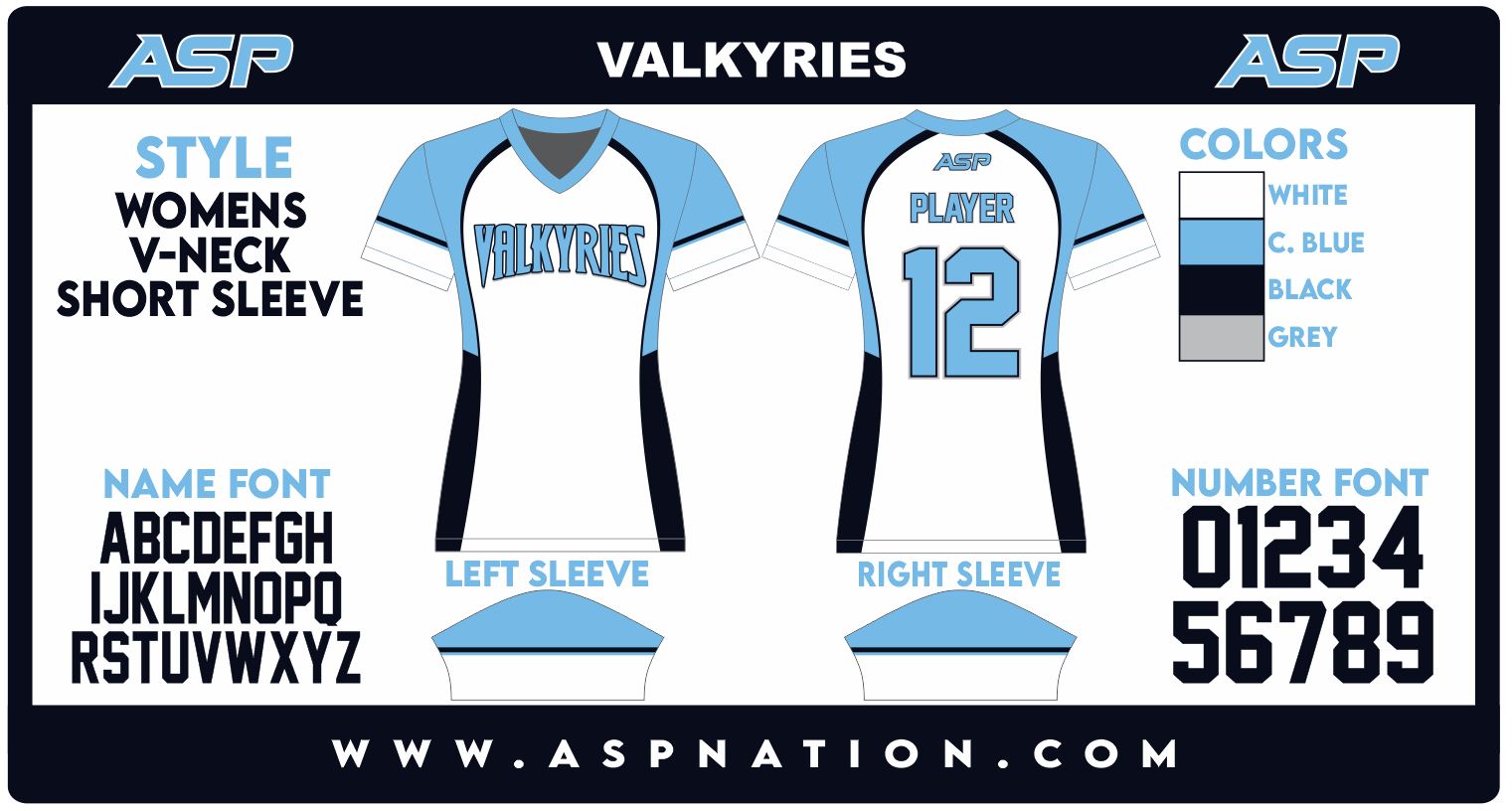 Valkyries Fastpitch Womens/Girls Full Sublimation Uniform Short Sleeve