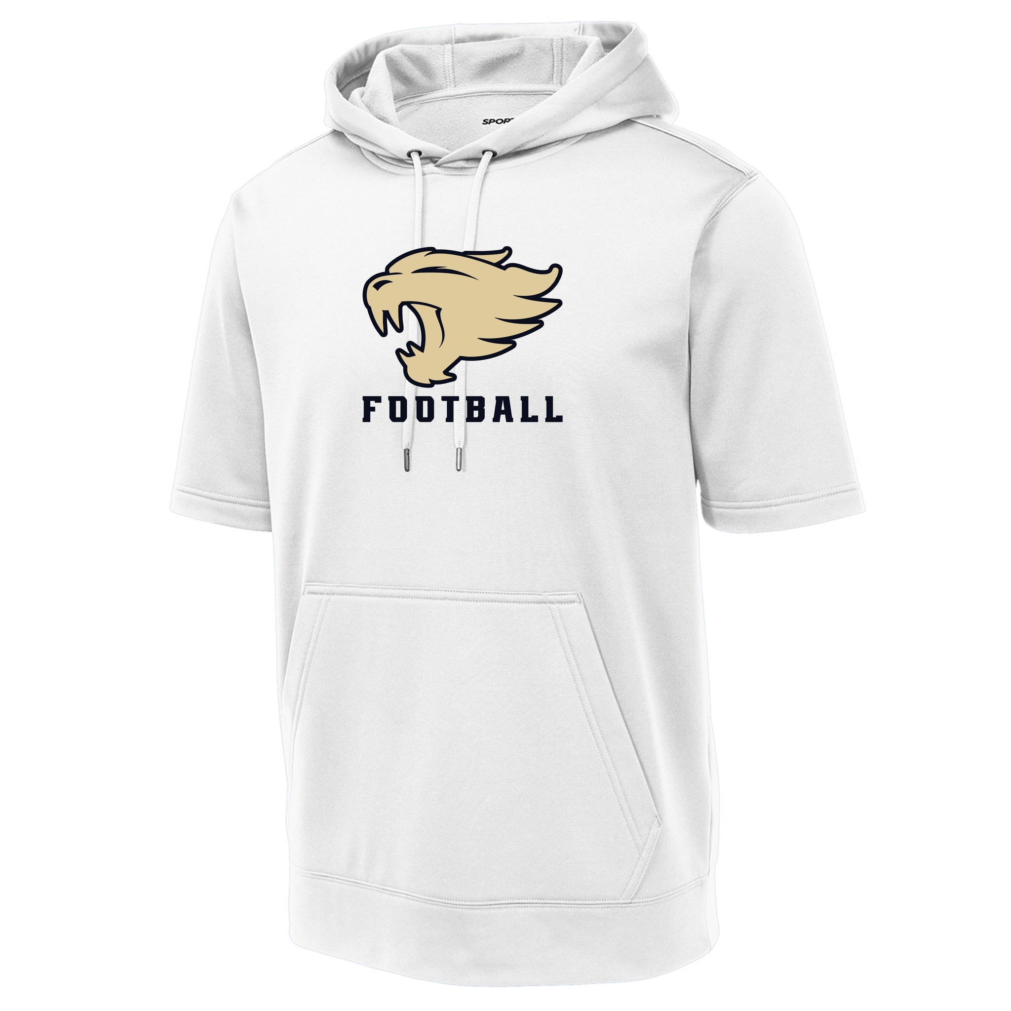 Wildcats Football Sport-Tek ® Sport-Wick ® Fleece Short Sleeve Hooded Pullover