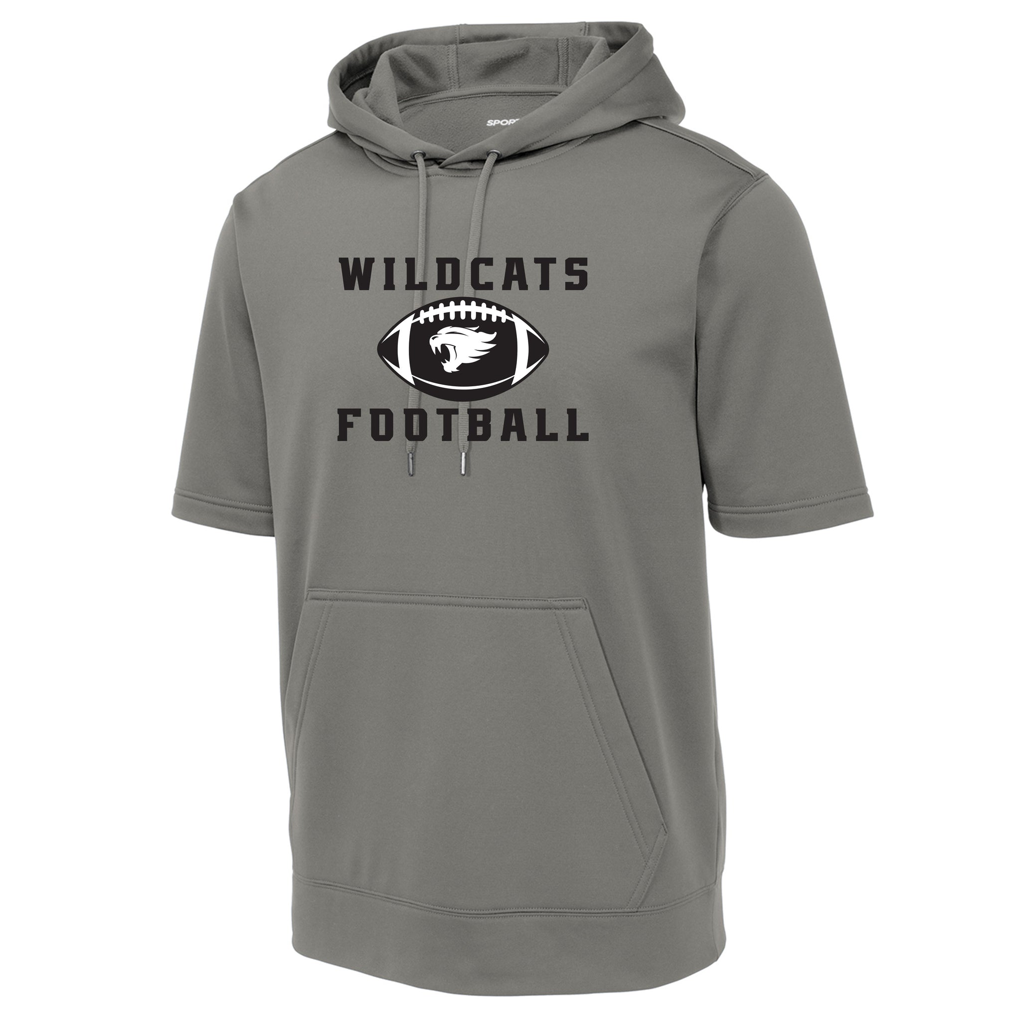 Wildcats Football Sport-Tek ® Sport-Wick ® Fleece Short Sleeve Hooded Pullover