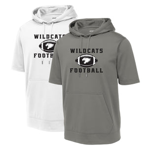 Wildcats Football Sport-Tek ® Sport-Wick ® Fleece Short Sleeve Hooded Pullover