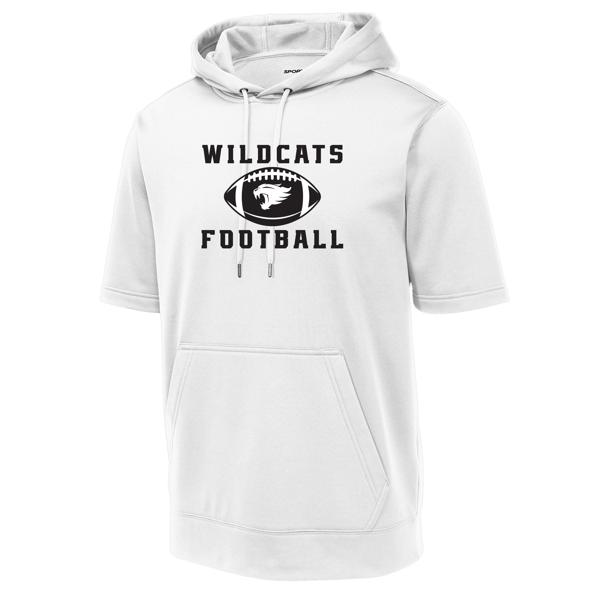Wildcats Football Sport-Tek ® Sport-Wick ® Fleece Short Sleeve Hooded Pullover