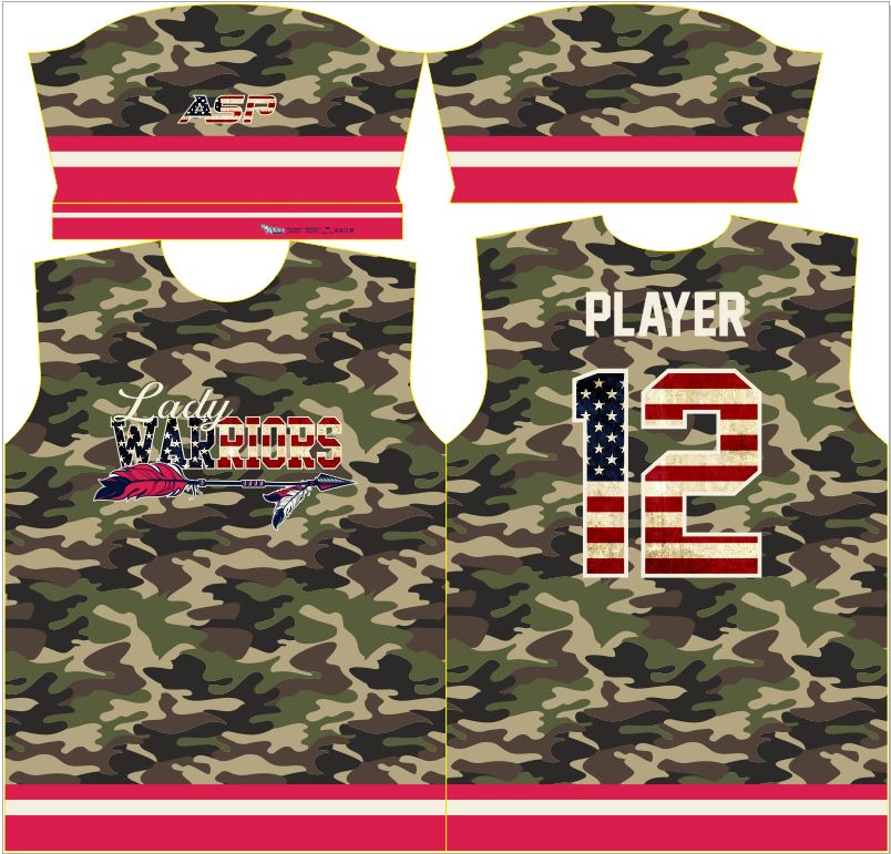 Lady Warriors Fastpitch Mens Full Sublimation Short Sleeve