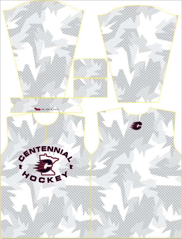 Centennial Hockey Mens/Boys Full Sublimation Long Sleeve 1/4 Zip Jersey