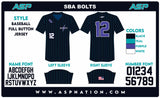 Carolina Hit Stix Baseball Mens/Boys Full Button Full Sublimation Short Sleeve
