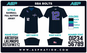 Carolina Hit Stix Baseball Mens/Boys Full Button Full Sublimation Short Sleeve