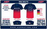 Carolina Hit Stix Baseball Mens/Boys Full Button Full Sublimation Short Sleeve